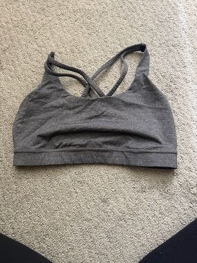lululemon athletica Charcoal Gray Crisscross Sports Bra